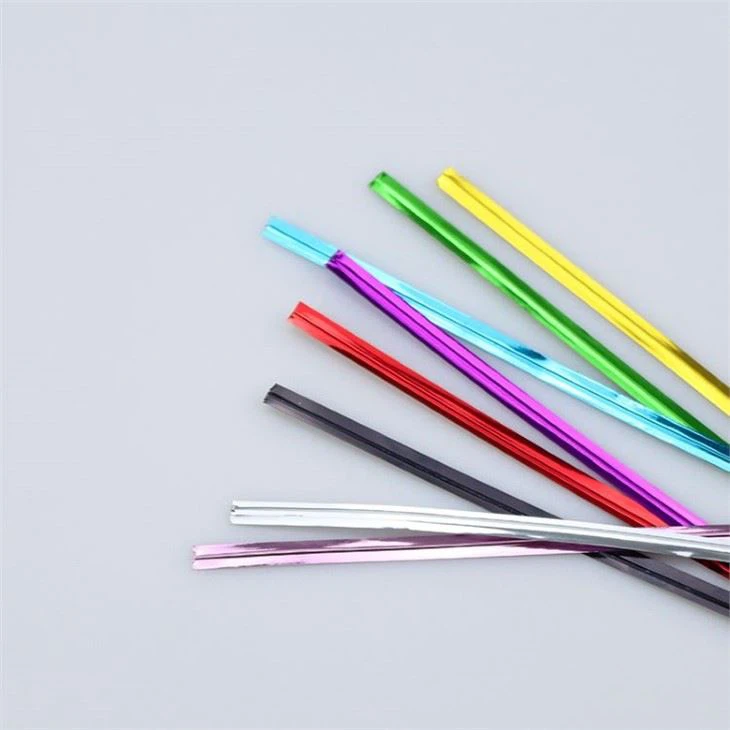 Colourful Binding Surface Wrapping Wire Bread Bags Sealing PET Twist Ties For Bakery Colourful Binding Surface Wrapping Wire Bread Bags Sealing PET Twist Ties For Bakery